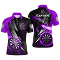 Personalized Striking Black And Purple Flaming Dragon Dart Custom Dart Team