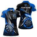 Personalized Striking Black And Blue Flaming Dragon Dart Custom Dart Team