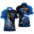 Personalized Striking Black And Blue Flaming Dragon Dart Custom Dart Team