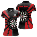 Personalized Black Red Dartboard Men Darts Quarter-Zip Custom Darts Team