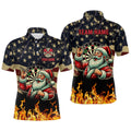 Funny Christmas Santa Playing Darts Custom USA Flag Fire Men Dart, Patriotic Dart