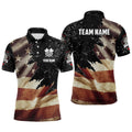Retro American Flag Dart Quarter-Zip Custom Patriotic Dart Uniform