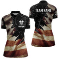 Retro American Flag Dart Quarter-Zip Custom Patriotic Dart Uniform