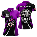 Personalized Purple Dart Mode On Men Quarter-Zip Custom Darts Team