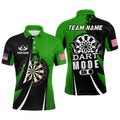 Personalized Green Dart Mode On Men Quarter-Zip Custom Darts Team