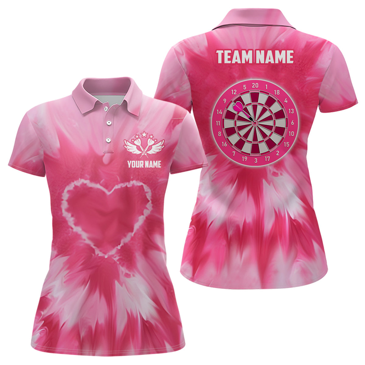 Personalized Pink Tie Dye Darts Board Men Darts Custom Darts, Gift For Darts Lover