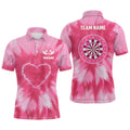 Personalized Pink Tie Dye Darts Board Men Darts Custom Darts, Gift For Darts Lover