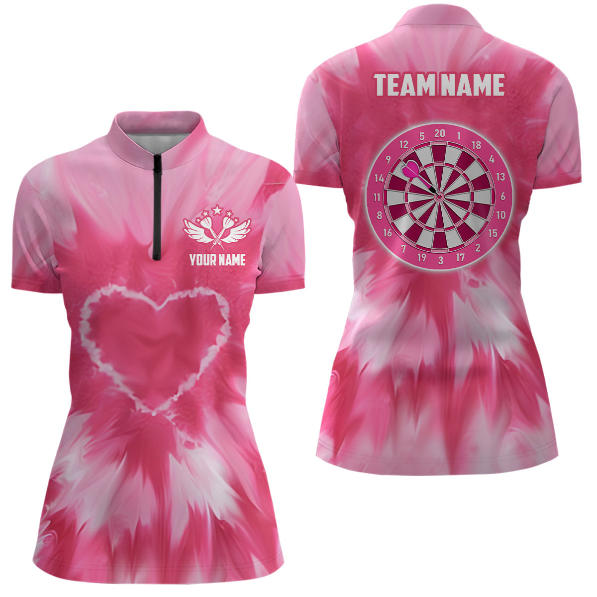 Personalized Pink Tie Dye Darts Board Men Darts Custom Darts, Gift For Darts Lover