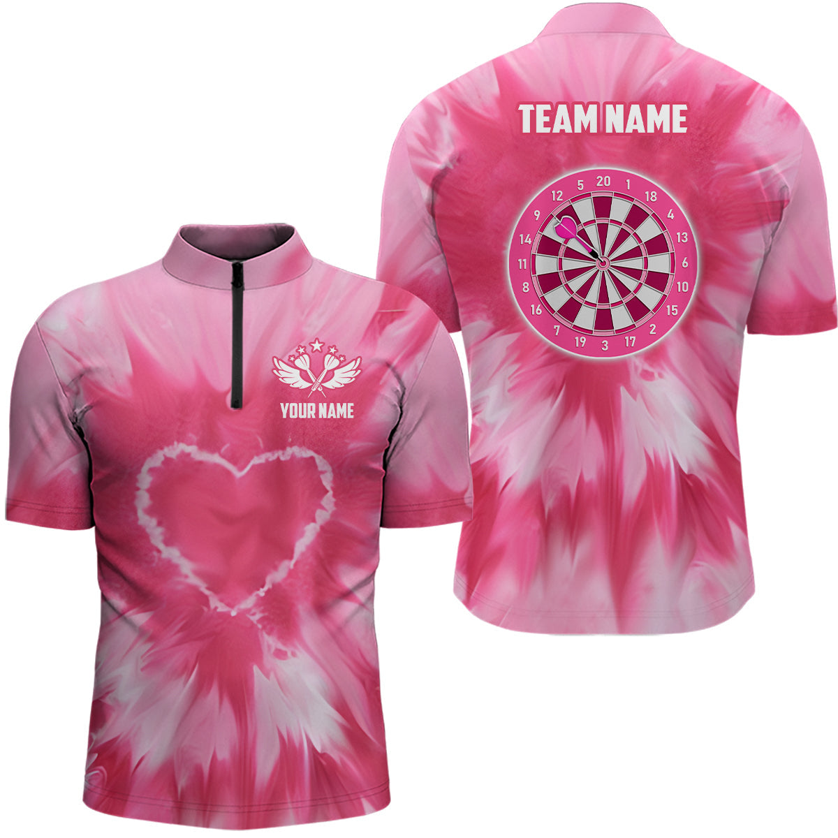 Personalized Pink Tie Dye Darts Board Men Darts Custom Darts, Gift For Darts Lover