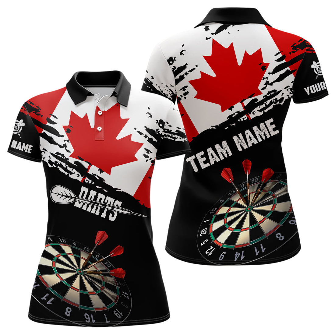 Personalized Grunge Canada Flag Dart Custom Patriotic Canadian Dart