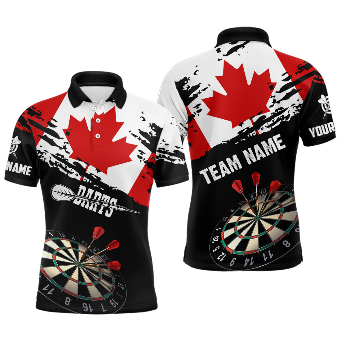 Personalized Grunge Canada Flag Dart Custom Patriotic Canadian Dart