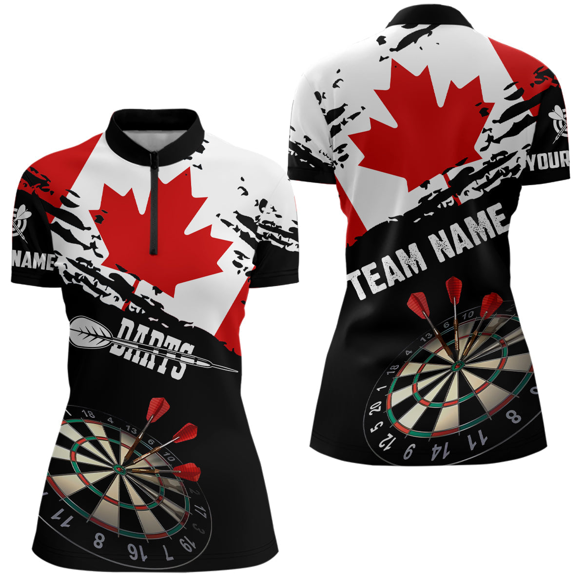 Personalized Grunge Canada Flag Dart Custom Patriotic Canadian Dart