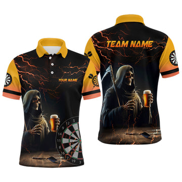 Funny Death Skull Beer Darts and Quarter-Zip Custom Beer And Player Darts