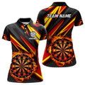 Darts Board Fire Flame Custom and Quarter-Zip, Best Darts Team |Red