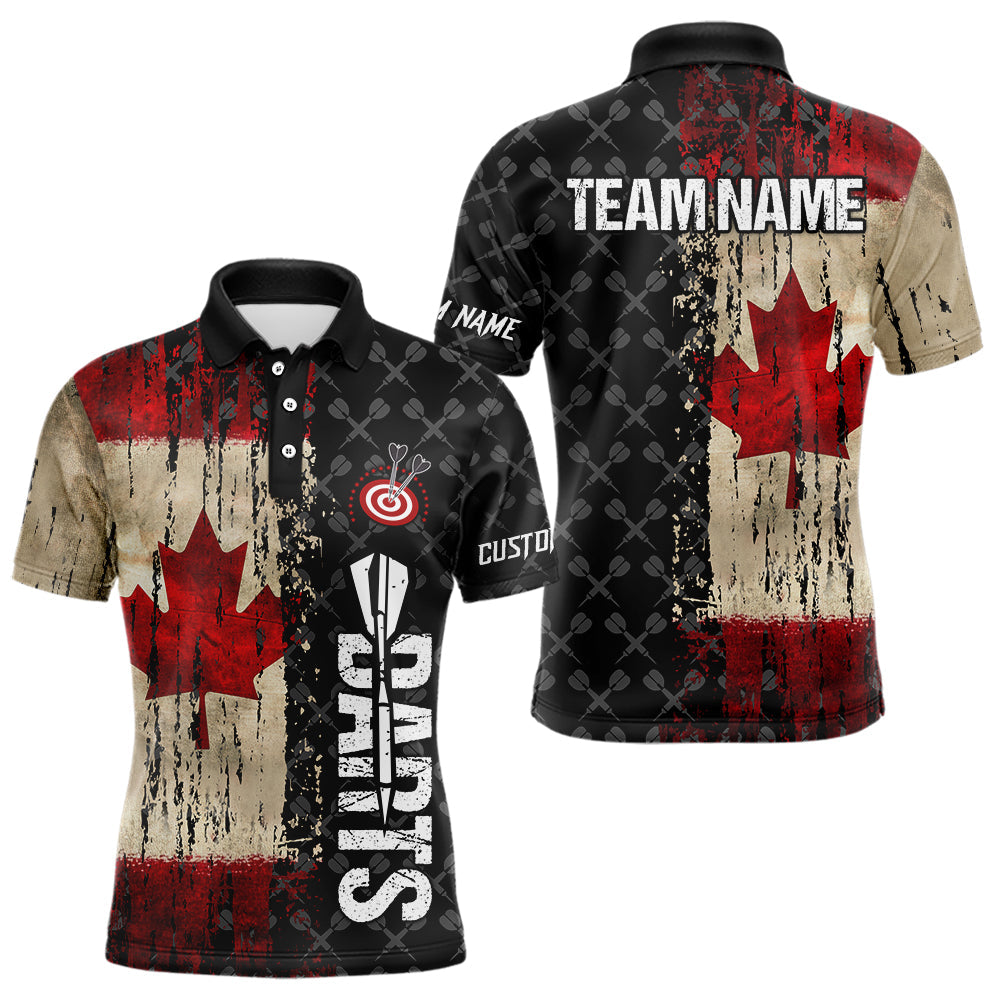 Grunge Vintage Canada Flag Custom Retro Dart, Pride Team Patriotic Dart