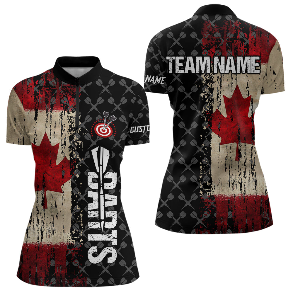 Grunge Vintage Canada Flag Custom Retro Dart, Pride Team Patriotic Dart