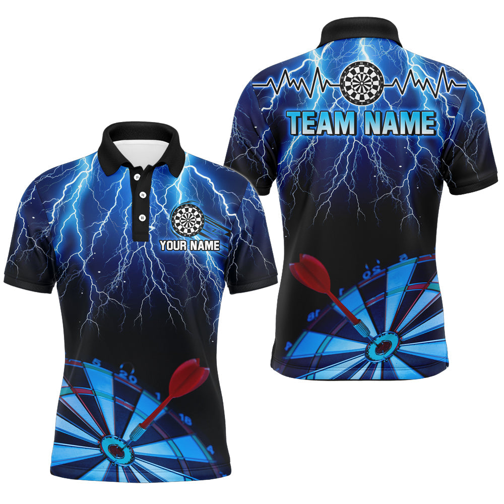 Personalized Blue Dartboard Thunder Lightning 3D Women Darts Custom League Darts Team