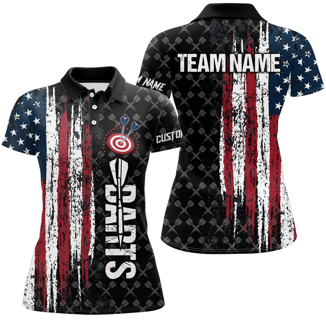 Grunge Vintage American Flag Custom Dart, Pride Team Patriotic Dart