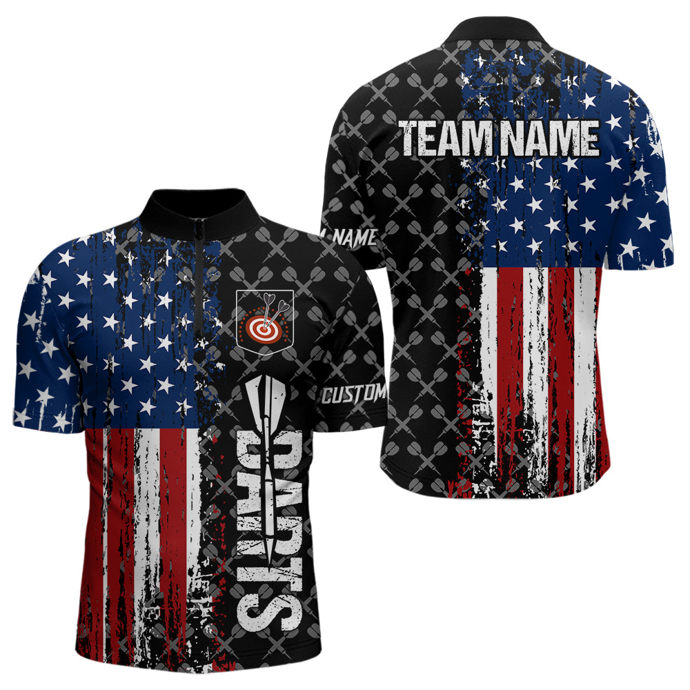 Grunge Retro US Flag Custom Dart Team Dart