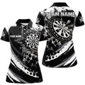 Custom Grunge Black Darts Flame Men and Quarter-Zip, Retro Darts Team