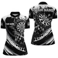 Custom Grunge Black Darts Flame Men and Quarter-Zip, Retro Darts Team