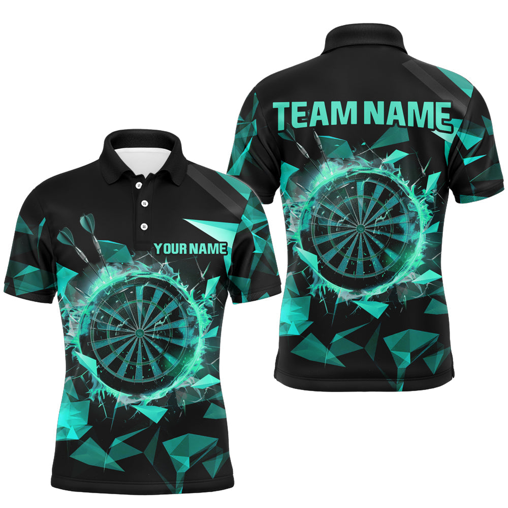Personalized Turquoise Darts Board 3D Printed Men and Quarter-Zip, Darts Team