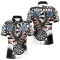 Custom Dart, Grunge Eagle American Flag Black White, Darts
