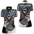 Custom Dart, Grunge Eagle American Flag Black White, Darts