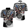 Custom Dart, Grunge Eagle American Flag Black White, Darts