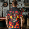 Personalized Skull Firefighter In Flame Custom Darts, Dart Team NYN0003