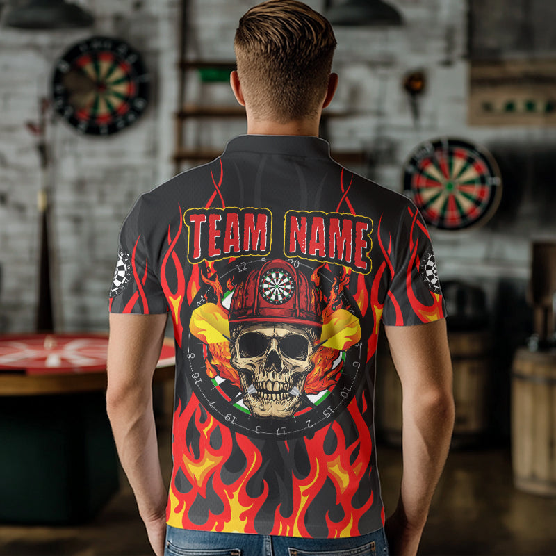 Personalized Skull Firefighter In Flame Custom Darts, Dart Team NYN0003