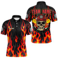 Personalized Skull Firefighter In Flame Custom Darts, Dart Team NYN0003