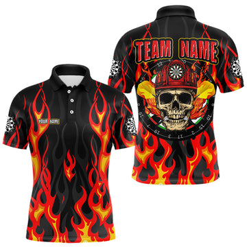 Personalized Skull Firefighter In Flame Custom Darts, Dart Team NYN0003