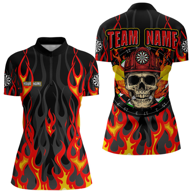 Personalized Skull Firefighter In Flame Custom Darts, Dart Team NYN0003