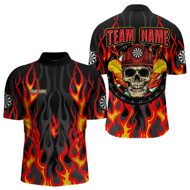 Personalized Skull Firefighter In Flame Custom Darts, Dart Team NYN0003