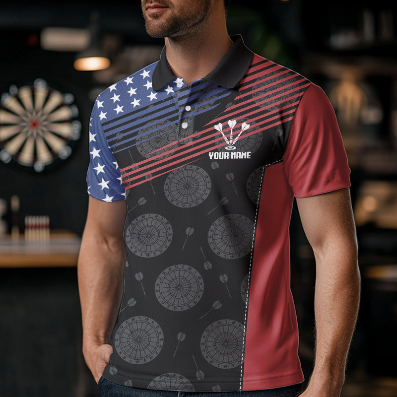 Personalized US Flag Skull Custom Patriotic Dart, Dart Team NYN0013