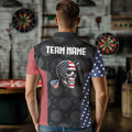 Personalized US Flag Skull Custom Patriotic Dart, Dart Team NYN0013