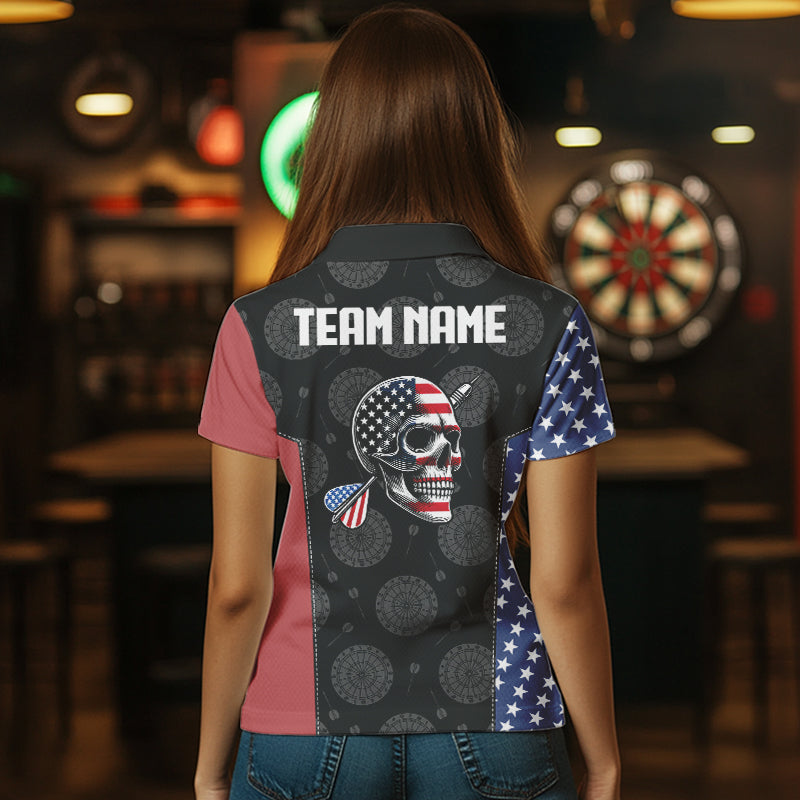 Personalized US Flag Skull Custom Patriotic Dart, Dart Team NYN0013