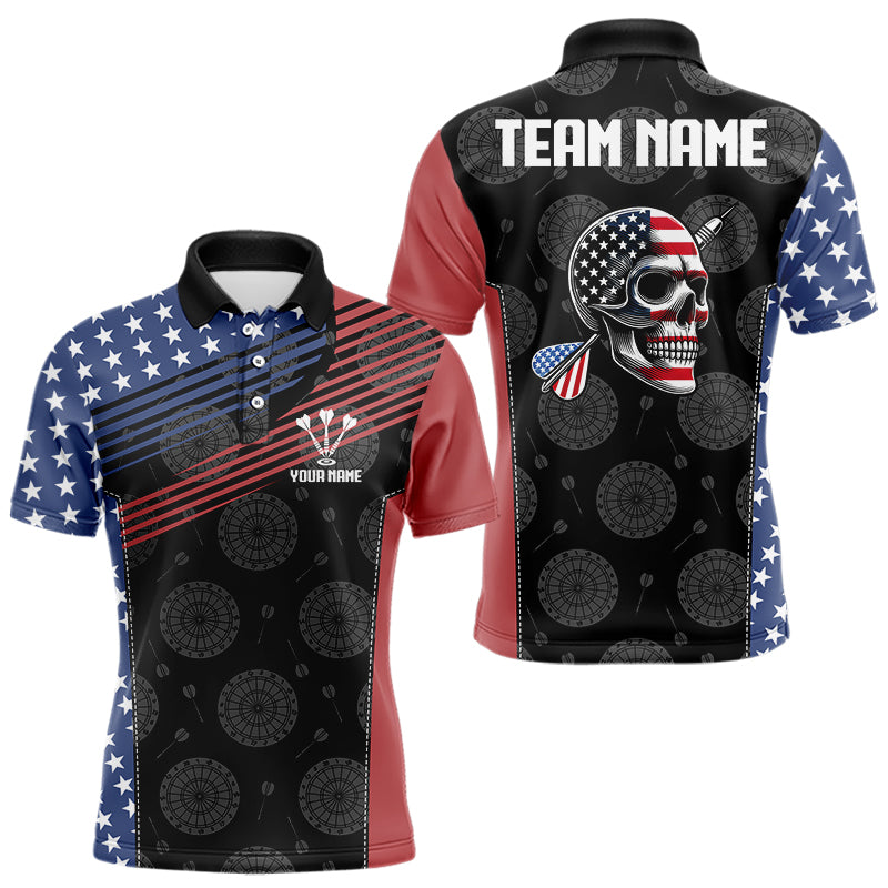 Personalized US Flag Skull Custom Patriotic Dart, Dart Team NYN0013