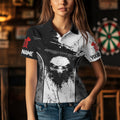 Personalized Eagle And Skull Grunge Style Dart, Dart Team NYN0016