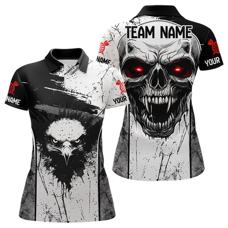 Personalized Eagle And Skull Grunge Style Dart, Dart Team NYN0016