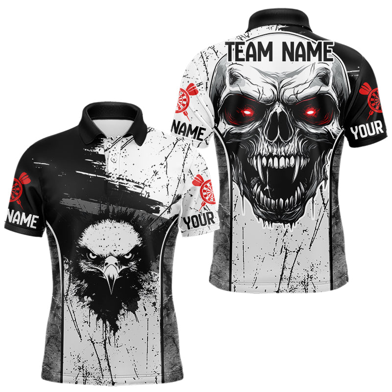 Personalized Eagle And Skull Grunge Style Dart, Dart Team NYN0016