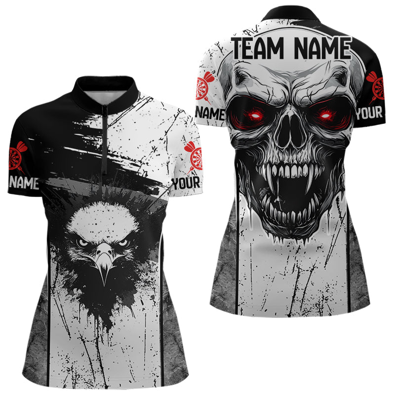 Personalized Eagle And Skull Grunge Style Dart, Dart Team NYN0016