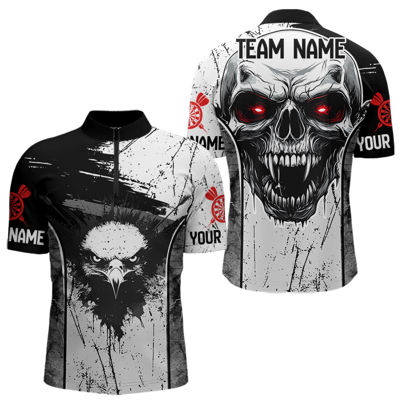 Personalized Eagle And Skull Grunge Style Dart, Dart Team NYN0016
