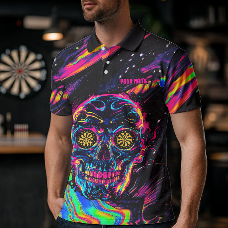 Colorful Psychedelic Skull Custom Dart, Dart Team NYN0020