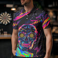 Colorful Psychedelic Skull Custom Dart, Dart Team NYN0020
