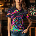 Colorful Psychedelic Skull Custom Dart, Dart Team NYN0020