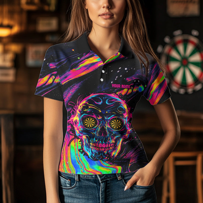 Colorful Psychedelic Skull Custom Dart, Dart Team NYN0020