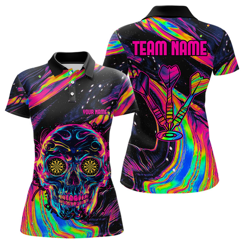 Colorful Psychedelic Skull Custom Dart, Dart Team NYN0020