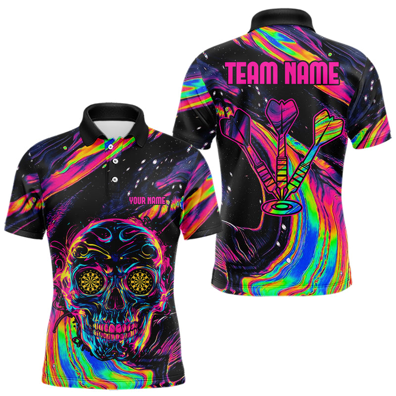 Colorful Psychedelic Skull Custom Dart, Dart Team NYN0020